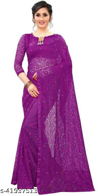 SAREEYA16 Printed Daily Wear Cotton Blend Saree(Magenta)