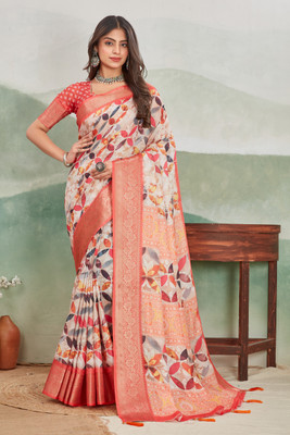 M.B.ENTERPRISE Digital Print Bollywood Viscose Rayon Saree(Light Green)