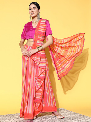 Divastri Embellished Bollywood Georgette Saree(Pink)