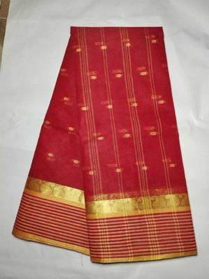 HARE KRISHNA ENTERPRISE Printed Tant Pure Cotton Saree(Red)
