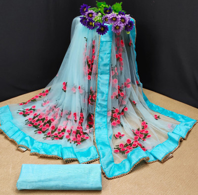 PATLANI STYLE Embroidered Bollywood Net Saree(Multicolor)