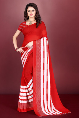 Leelavati Printed Daily Wear Georgette Saree(Red)