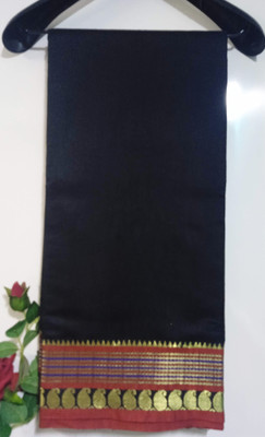 Sdsc Woven Ilkal Cotton Blend Saree(Black)