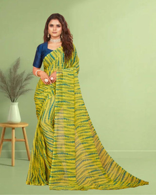 Jayu Embroidered Bollywood Georgette Saree(Yellow)