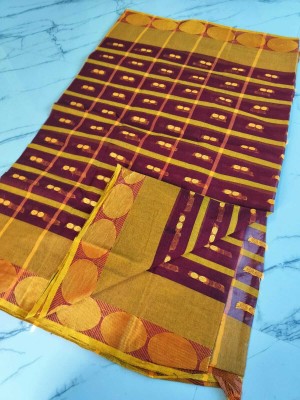 Aishani tant saree ghar Woven Tant Pure Cotton Saree(Multicolor)