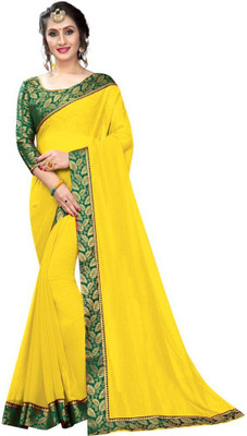Flip The Style Printed Bollywood Georgette Saree(Yellow)