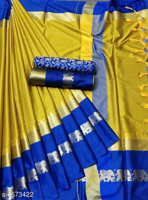 KCPC Printed Daily Wear Art Silk Saree(Blue)