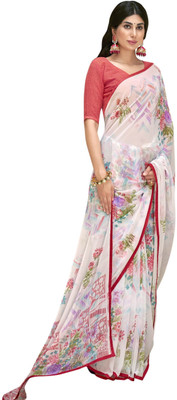 Pbs Prints Printed Bollywood Georgette Saree(Pink)