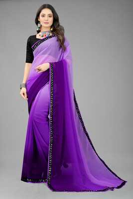 PRIHAL ART Self Design Bollywood Georgette Saree(Multicolor)