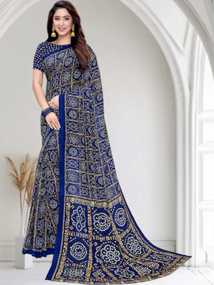 Grubstaker Printed Daily Wear Georgette Saree(Multicolor)
