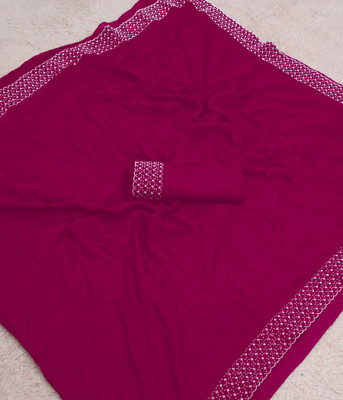 Queenhive Self Design Daily Wear Georgette Saree(Dark Green)