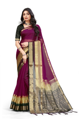 Aarunika MNT Printed Bollywood Organza Saree(Magenta)