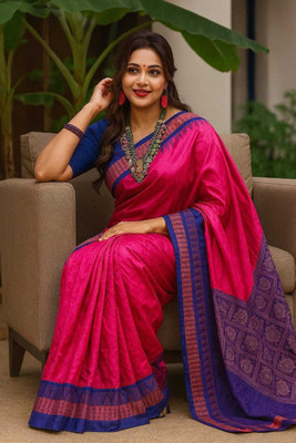 Aparna Woven Sambalpuri Art Silk Saree(Pink)