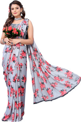 Priyashi Printed Bollywood Georgette Saree(Grey)