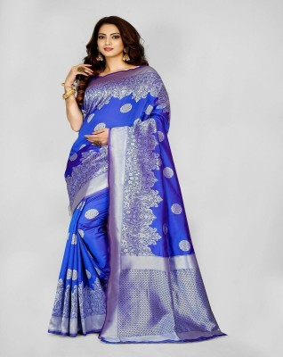 SHREE SANT SAREES Woven Banarasi Jacquard Saree(Blue)