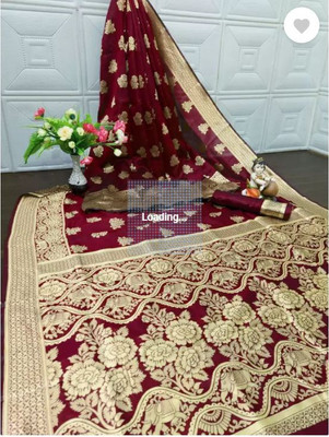 Vartul Enterprise Self Design Bollywood Jacquard Saree(Multicolor)