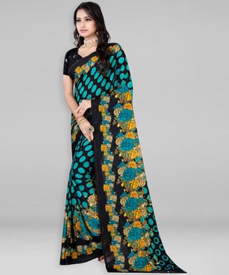 Leelavati Printed Bollywood Georgette Saree(Multicolor)