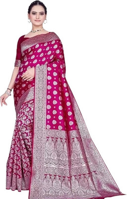 SWAMI STUDIO Self Design Bollywood Art Silk Saree(Red)