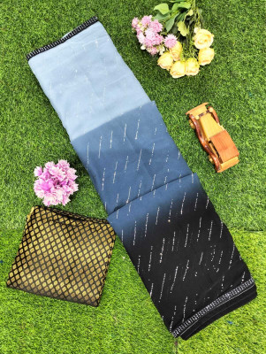 Virendra Textile Self Design Bollywood Georgette Saree(Multicolor)