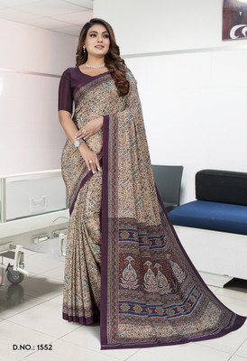 Vimla Printed Daily Wear Crepe Saree(Multicolor)