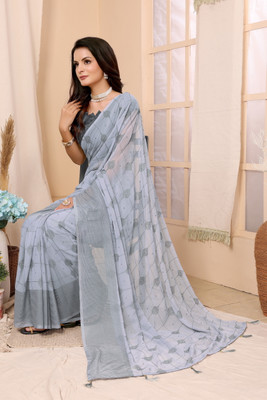 Divastri Printed Bollywood Georgette Saree(Grey)