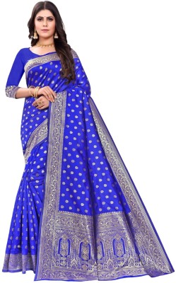 Rupatika Woven Banarasi Art Silk Saree(Blue)