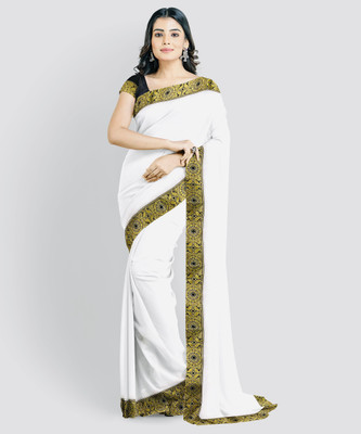 UNIQUE VAULT Self Design Chanderi Pure Cotton Saree(Black)