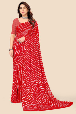 Kanooda Prints Printed Daily Wear Georgette Saree(Multicolor)