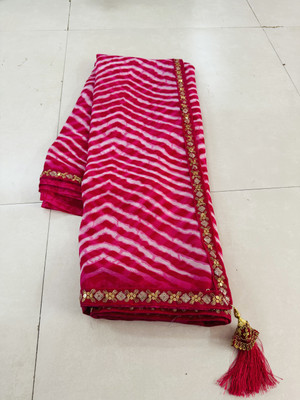 harshit designer Printed Daily Wear Georgette Saree(Pink)