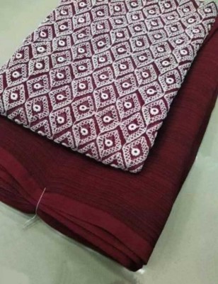 Bapa Sitaram Fashion Solid/Plain, Embroidered Daily Wear Georgette Saree(Maroon)