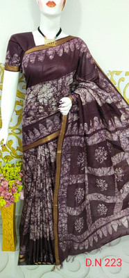 Sandeep Silk Printed Bhagalpuri Art Silk Saree(Multicolor)