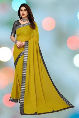 NESHVI ENTERPRISE Ombre Bollywood Georgette Saree(Green)