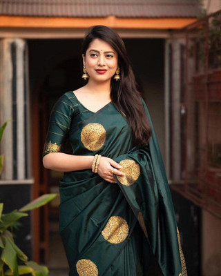 HouseOfCommon Self Design Banarasi Art Silk Saree(Multicolor)