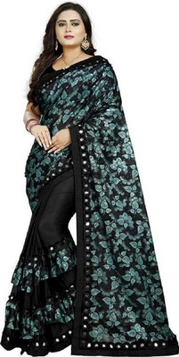 Sonali Fashion Printed Bollywood Lycra Blend Saree(Green)