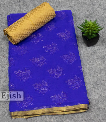 DIVYASHAKTI FASHION Embellished Bhagalpuri Chiffon Saree(Blue)