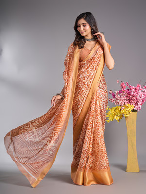 A V M Print Printed Daily Wear Cotton Blend Saree(Multicolor)