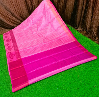 Spewim Woven Kanjivaram Art Silk Saree(Pink)