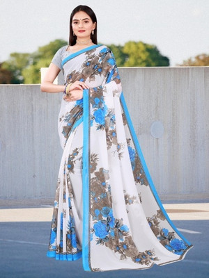 Suali Printed Bollywood Georgette Saree(Multicolor)