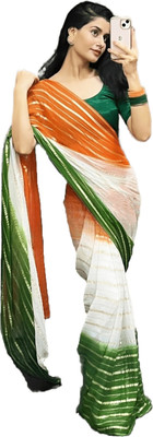 Sidhidata Printed Leheria Nylon Saree(Multicolor)