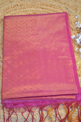 MRIKA Self Design Kanjivaram Handloom Viscose Rayon Saree(Magenta)