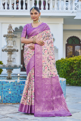 M.B.ENTERPRISE Self Design Banarasi Crepe Saree(Maroon)