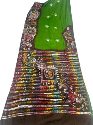 kalpana handloom Digital Print Handloom Pure Cotton Saree(Multicolor)