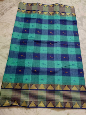 BD Taant Saree Self Design Tant Pure Cotton Saree(Light Green)