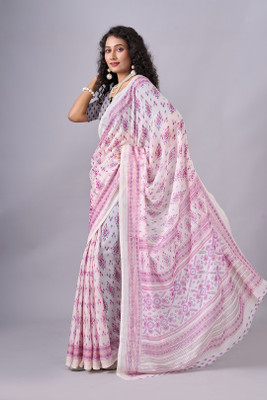 Virendra Textiles Printed Bollywood Chiffon Saree(Purple)