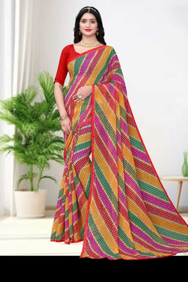 HouseOfCommon Ombre Bollywood Georgette Saree(Multicolor)