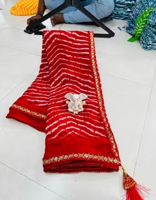 Amavii Printed Bollywood Georgette Saree(Red)