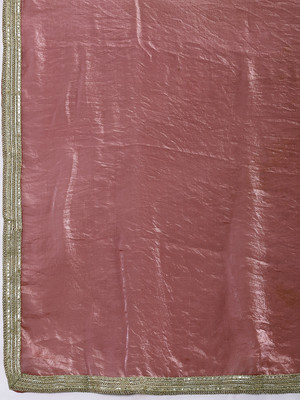 JAINICA Solid/Plain Bollywood Tissue Saree(Pink)