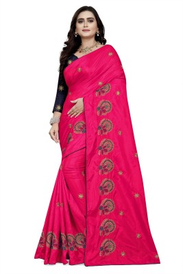 Divastri Embroidered, Self Design Bollywood Art Silk Saree(Pink)