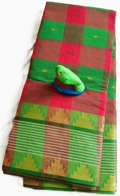 kunduhouse Self Design Tant Pure Cotton Saree(Multicolor)