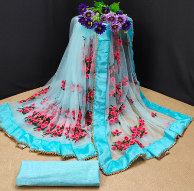 PATLANI STYLE Embroidered Bollywood Net Saree(Multicolor)